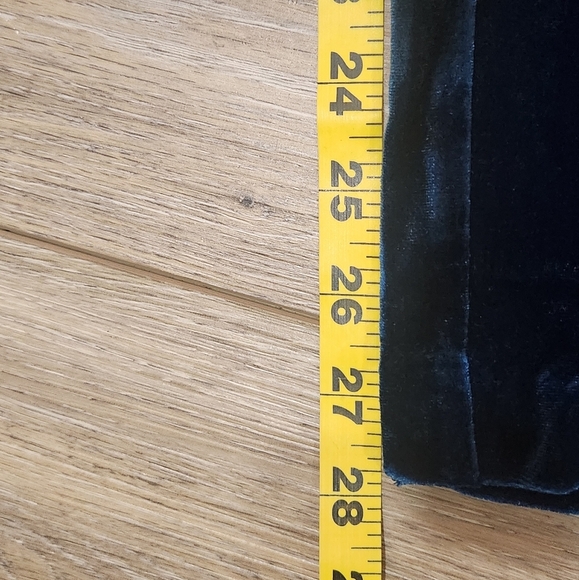 Porter Collective Teal Blue Velvet Wide Leg Trouser Pants Size 1Xlarge - Picture 3 of 6